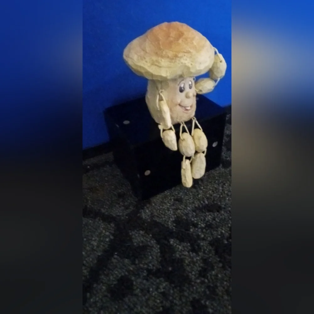 Whimsical Beige Mushroom Plush Accent - Brand Unspecified